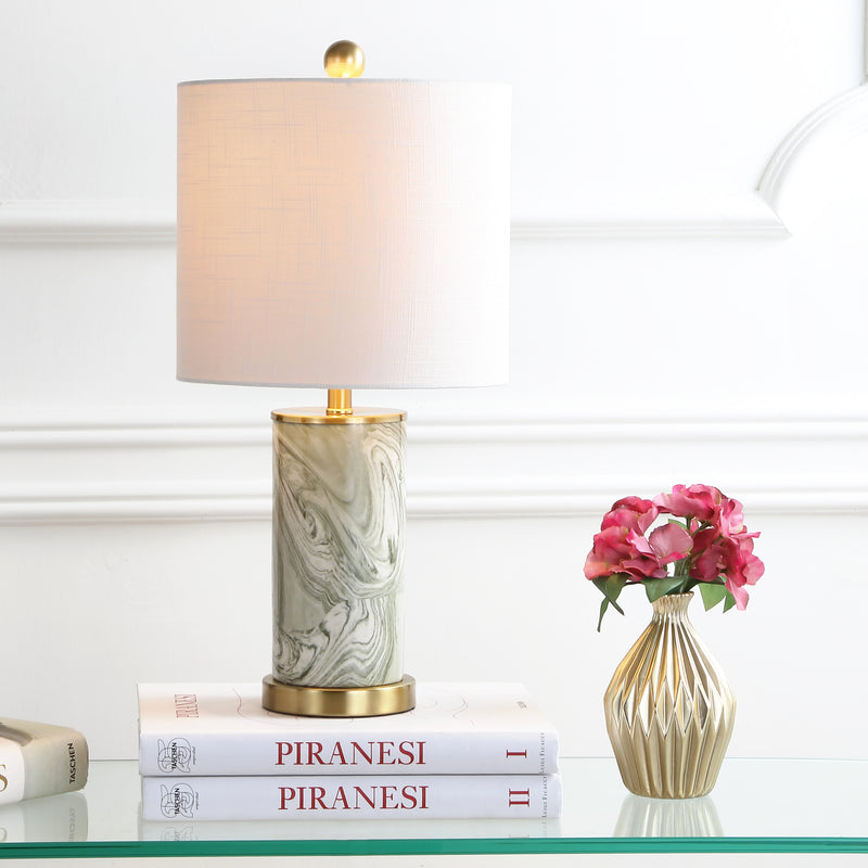 Jonathan Y Swirl 20.5" Ceramic LED Table Lamp