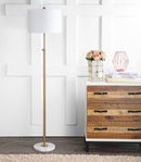 Jonathan Y June 65" Adjustable Metal/Marble LED Floor Lamp