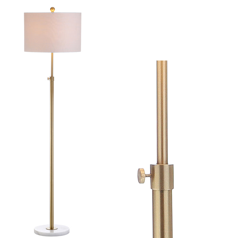 Jonathan Y June 65" Adjustable Metal/Marble LED Floor Lamp