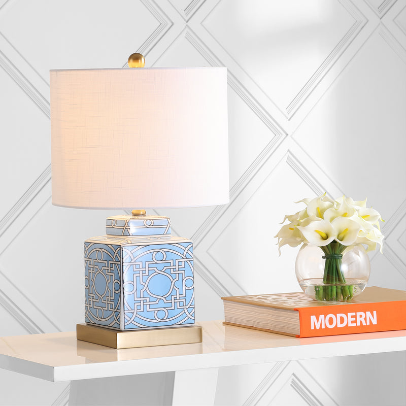 Jonathan Y Catherine 22" Ceramic/Metal Ginger Jar LED Table Lamp