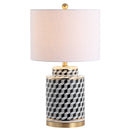 Jonathan Y Ellie 24.5" Tumbling Block Ceramic/Metal LED Table Lamp