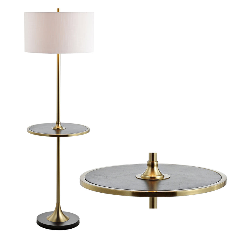 Jonathan Y Luce 59" Metal/Wood LED Floor Lamp with Table