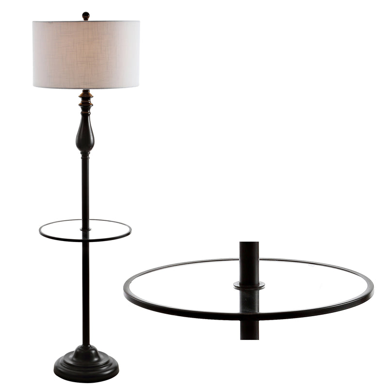 Jonathan Y Laine 60" Metal/Glass LED Side Table and Floor Lamp