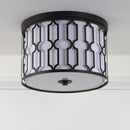 Jonathan Y Link 2-Light 12.75" Metal LED Flush Mount