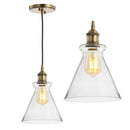 Jonathan Y Goldwater 7.5" Adjustable Drop Metal/Glass LED Pendant