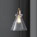 Jonathan Y Goldwater 7.5" Adjustable Drop Metal/Glass LED Pendant