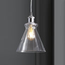 Jonathan Y Goldwater 7.5" Adjustable Drop Metal/Glass LED Pendant