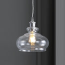 Jonathan Y Wyatt 9.5" Pharmacy Metal/Glass LED Pendant