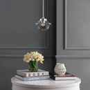 Jonathan Y Kurtz 7.25" Adjustable Drop Metal/Glass LED Pendant