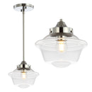 Jonathan Y Kurtz 7.25" Adjustable Drop Metal/Glass LED Pendant