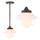 Jonathan Y Kurtz 7.25" Adjustable Drop Metal/Glass LED Pendant