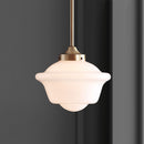 Jonathan Y Kurtz 9.5" Adjustable Drop Metal/Glass LED Pendant