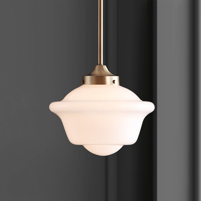 Jonathan Y Kurtz 9.5" Adjustable Drop Metal/Glass LED Pendant