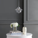 Jonathan Y Kurtz 9.5" Adjustable Drop Metal/Glass LED Pendant