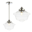 Jonathan Y Kurtz 9.5" Adjustable Drop Metal/Glass LED Pendant