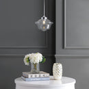 Jonathan Y Kurtz 9.5" Adjustable Drop Metal/Glass LED Pendant