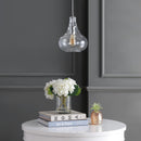 Jonathan Y Ferano 9" Adjustable Metal/Glass LED Pendant