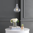 Jonathan Y Ferano 9" Adjustable Metal/Glass LED Pendant