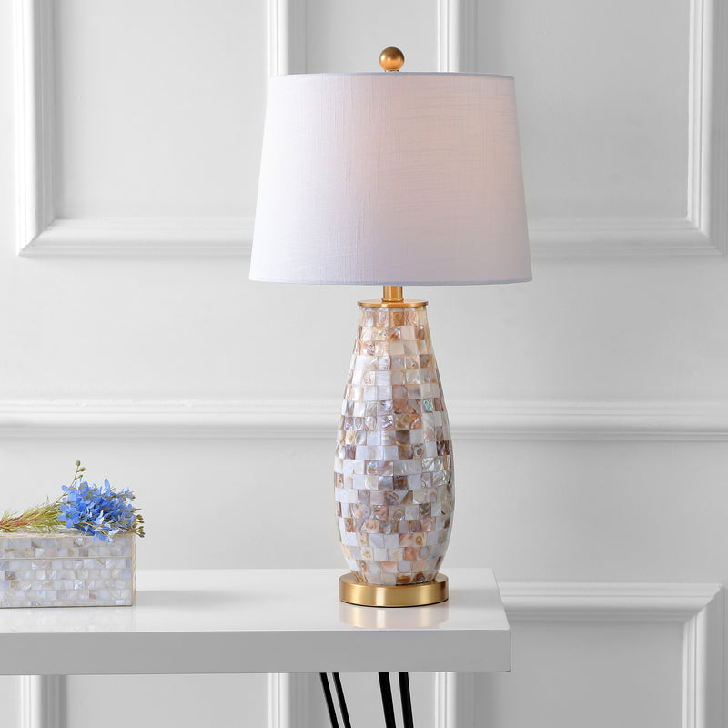 Jonathan Y Jocelyn 28" Seashell LED Table Lamp
