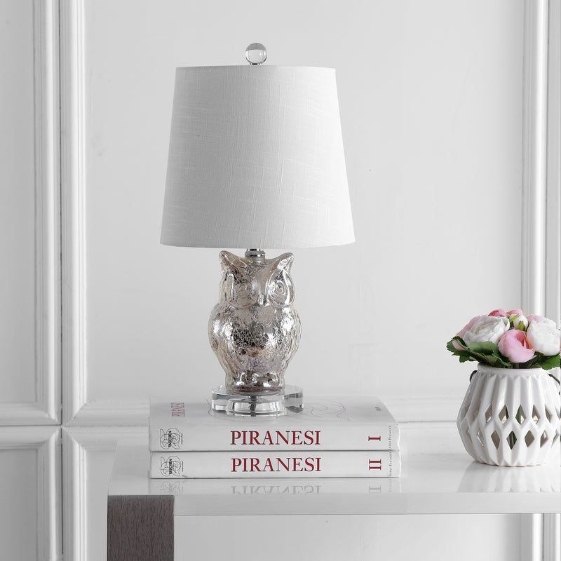 Jonathan Y Night Owl 19" Glass/Crystal LED Table Lamp