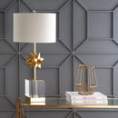 Jonathan Y Estelle 32" LED Metal/Crystal Table Lamp