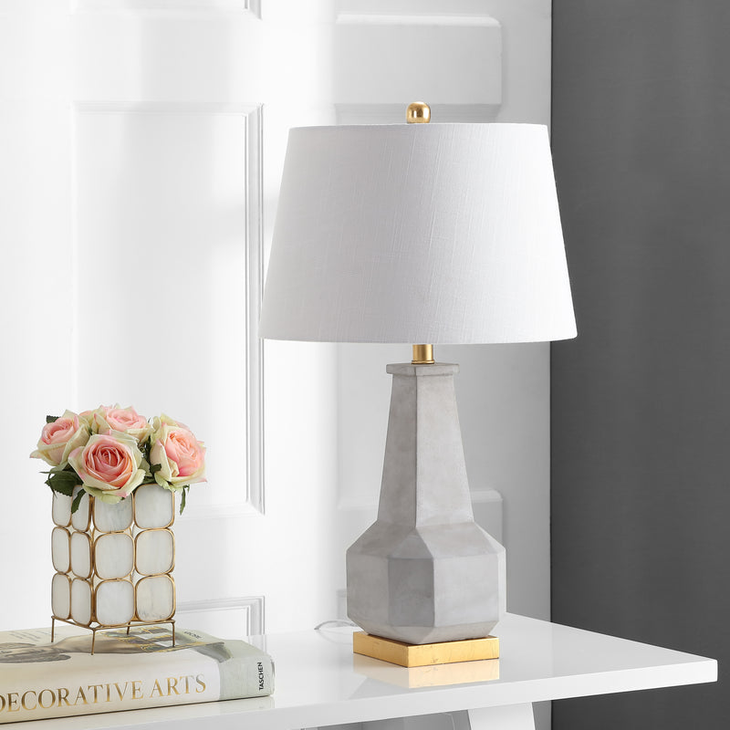 Jonathan Y Ariel 26.5" Cement LED Table Lamp