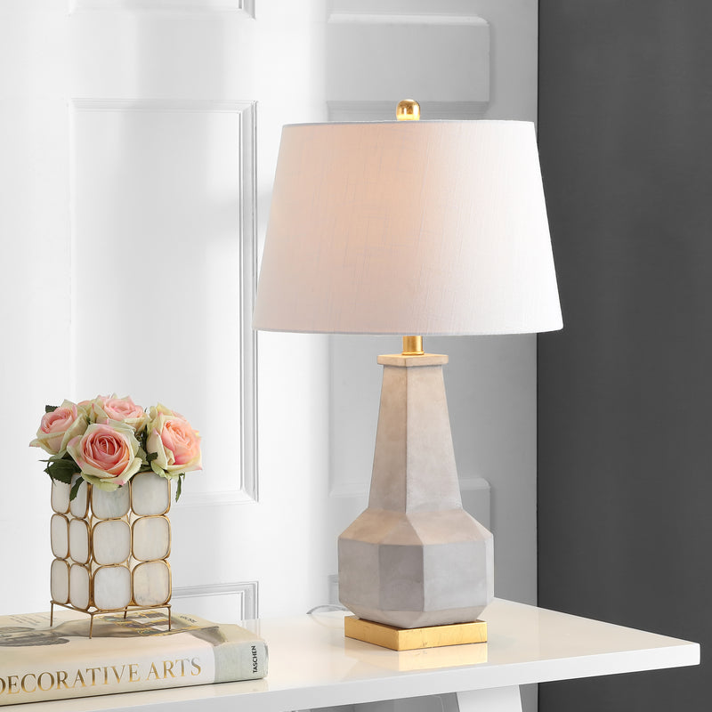 Jonathan Y Ariel 26.5" Cement LED Table Lamp