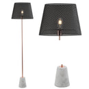 Jonathan Y Heymann 57" Minimalist Metal/Marble LED Floor Lamp