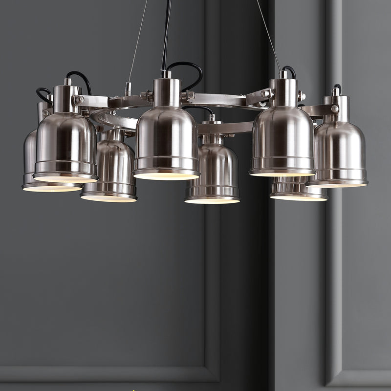 Jonathan Y Liam 26.5" 8-Light Metal LED Pendant Chandelier