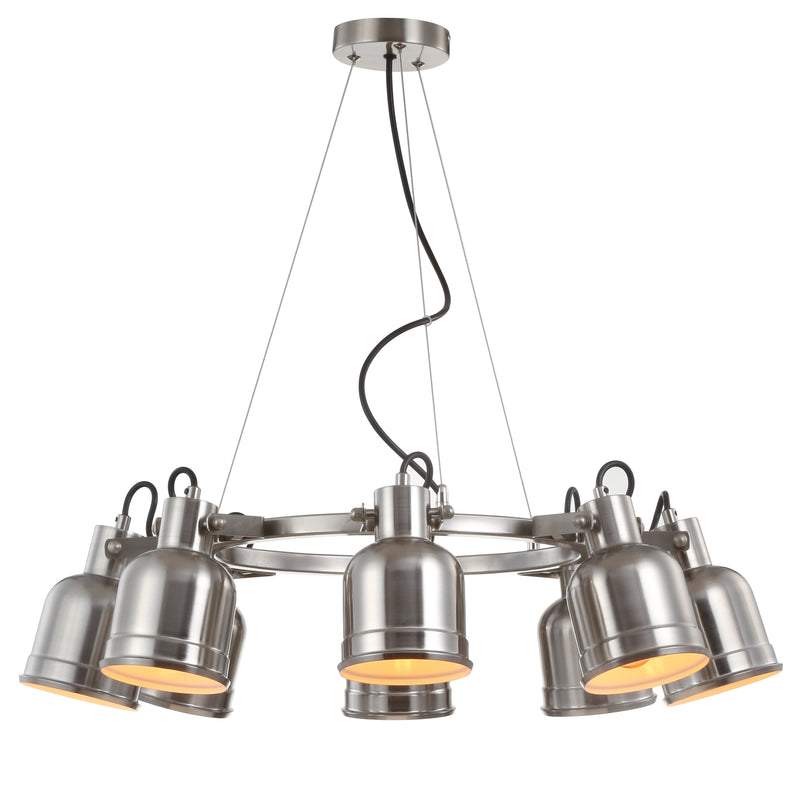 Jonathan Y Liam 26.5" 8-Light Metal LED Pendant Chandelier