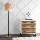Jonathan Y Simon 63" Pinecone Wood/Metal LED Floor Lamp
