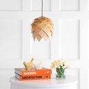 Jonathan Y Simon 11.75" Pinecone Wood LED Pendant