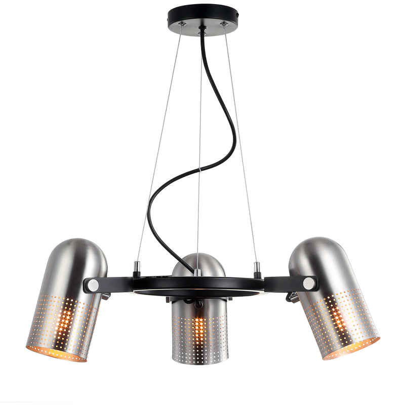 Jonathan Y Loki 22" 3-Light Adjustable Metal LED Pendant