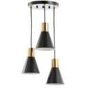 Jonathan Y Apollo 15" 3-Light Metal Cluster LED Pendant