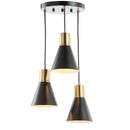 Jonathan Y Apollo 15" 3-Light Metal Cluster LED Pendant