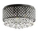 Jonathan Y Evelyn 17" 3-Light Crystal Drops/Metal