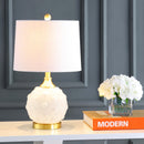 Jonathan Y Ilsa 22" Dotted Glass/Metal LED Table Lamp