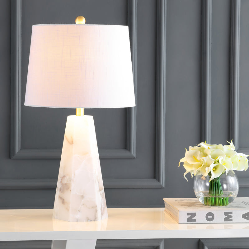 Jonathan Y Xio 25.5" Alabaster LED Table Lamp