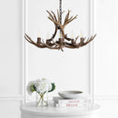 Jonathan Y Eldora 30" Adjustable Resin Antler 5-Light LED Chandelier