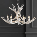 Jonathan Y Eldora 30" Adjustable Resin Antler 5-Light LED Chandelier