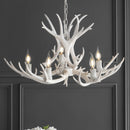 Jonathan Y Eldora 30" Adjustable Resin Antler 5-Light LED Chandelier