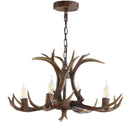 Jonathan Y Eldora 26" Adjustable Resin Antler 4-Light LED Chandelier
