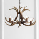 Jonathan Y Eldora 26" Adjustable Resin Antler 4-Light LED Chandelier