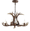 Jonathan Y Eldora 26" Adjustable Resin Antler 4-Light LED Chandelier