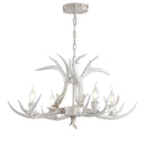 Jonathan Y Eldora 26" Adjustable Resin Antler 4-Light LED Chandelier