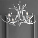 Jonathan Y Eldora 26" Adjustable Resin Antler 4-Light LED Chandelier
