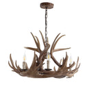 Jonathan Y Eldora 28.5" Adjustable Resin Antler 6-Light Chandelier