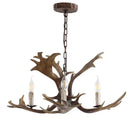Jonathan Y Eldora 27" Adjustable Resin Antler 3-Light LED Chandelier