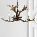Jonathan Y Eldora 27" Adjustable Resin Antler 3-Light LED Chandelier
