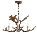 Jonathan Y Eldora 27" Adjustable Resin Antler 3-Light LED Chandelier